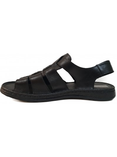 Sandale barbati piele naturala negre Suceveanu 117