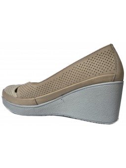 Pantofi de dama perforati din piele naturala 1051B