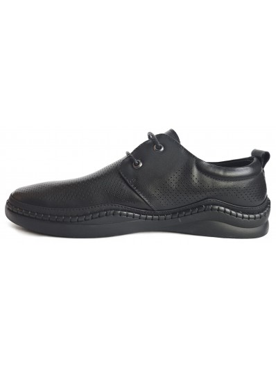Pantofi barbati perforati piele naturala E6E660008A negru