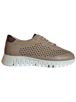 Pantofi de dama din piele naturala 2311 vizon