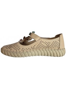 Pantofi de dama din piele naturala 5335 bej