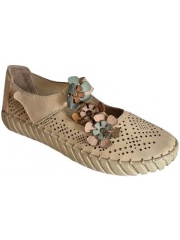 Pantofi de dama din piele naturala 5335 bej