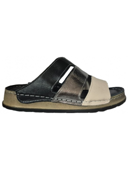 Papuci de dama din piele 069303 negru
