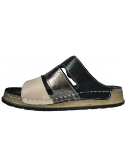 Papuci de dama din piele 069303 negru