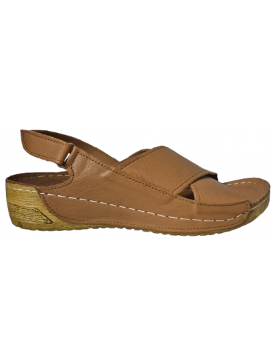 Papuci de dama din piele 069311 maro