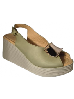 Sandale de dama din piele naturala 60412 verde