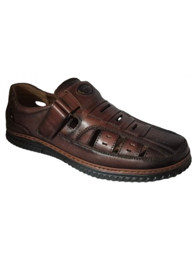 Pantofi barbati perforati piele naturala 85DT80008D 02-N