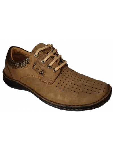 Pantofi barbati perforati piele naturala OT9565 04-2