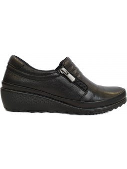 Pantofi piele dama talpa ortopedica negri SCV 2424