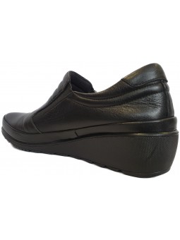 Pantofi piele dama talpa ortopedica negri SCV 2424