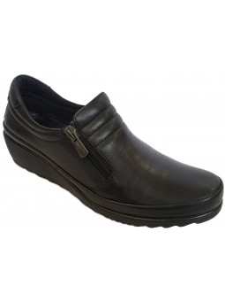 Pantofi piele dama talpa ortopedica negri SCV 2424