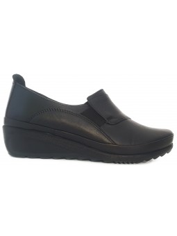 Pantofi negri cu talpa ortopedica de dama din piele SCV 2588