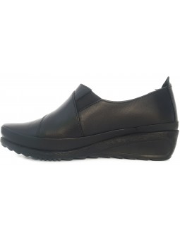 Pantofi negri cu talpa ortopedica de dama din piele SCV 2588