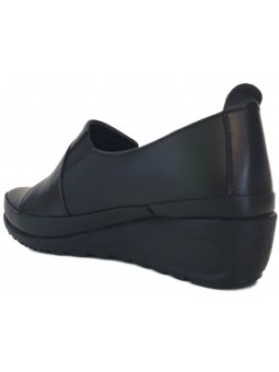 Pantofi negri cu talpa ortopedica de dama din piele SCV 2588