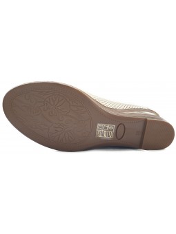 Pantofi perforati bej din piele naturala 51 gri