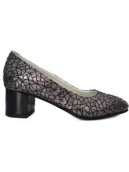 Pantofi dama din piele naturala A73 argintiu