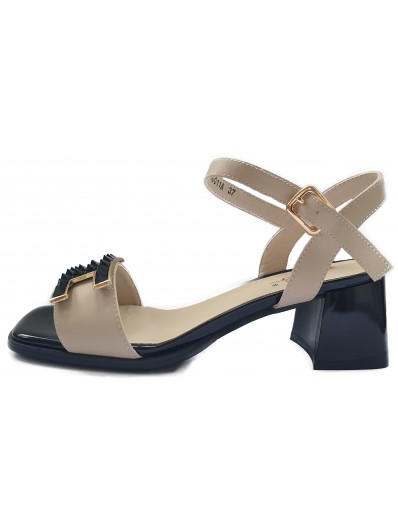 Sandale dama piele W1W140011A bej negru