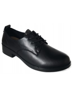 Pantofi de dama din piele naturala J850016A 01-N negru